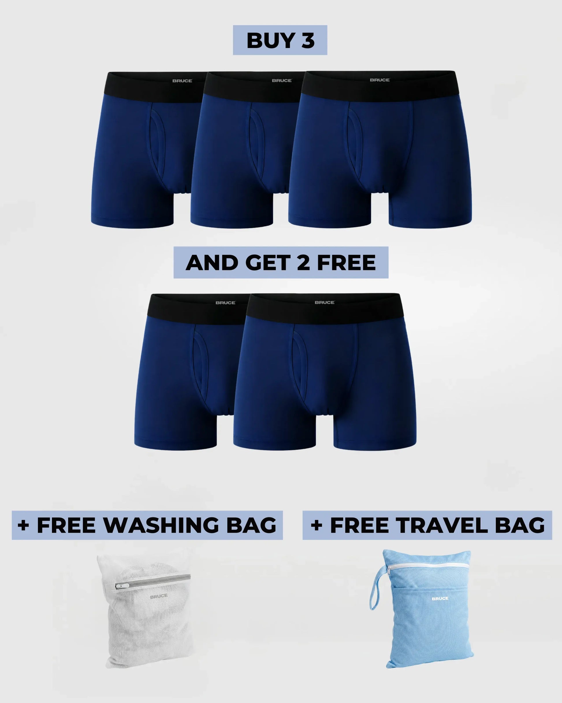 BRUCE© Leakproof Boxers (3+2 FREE)