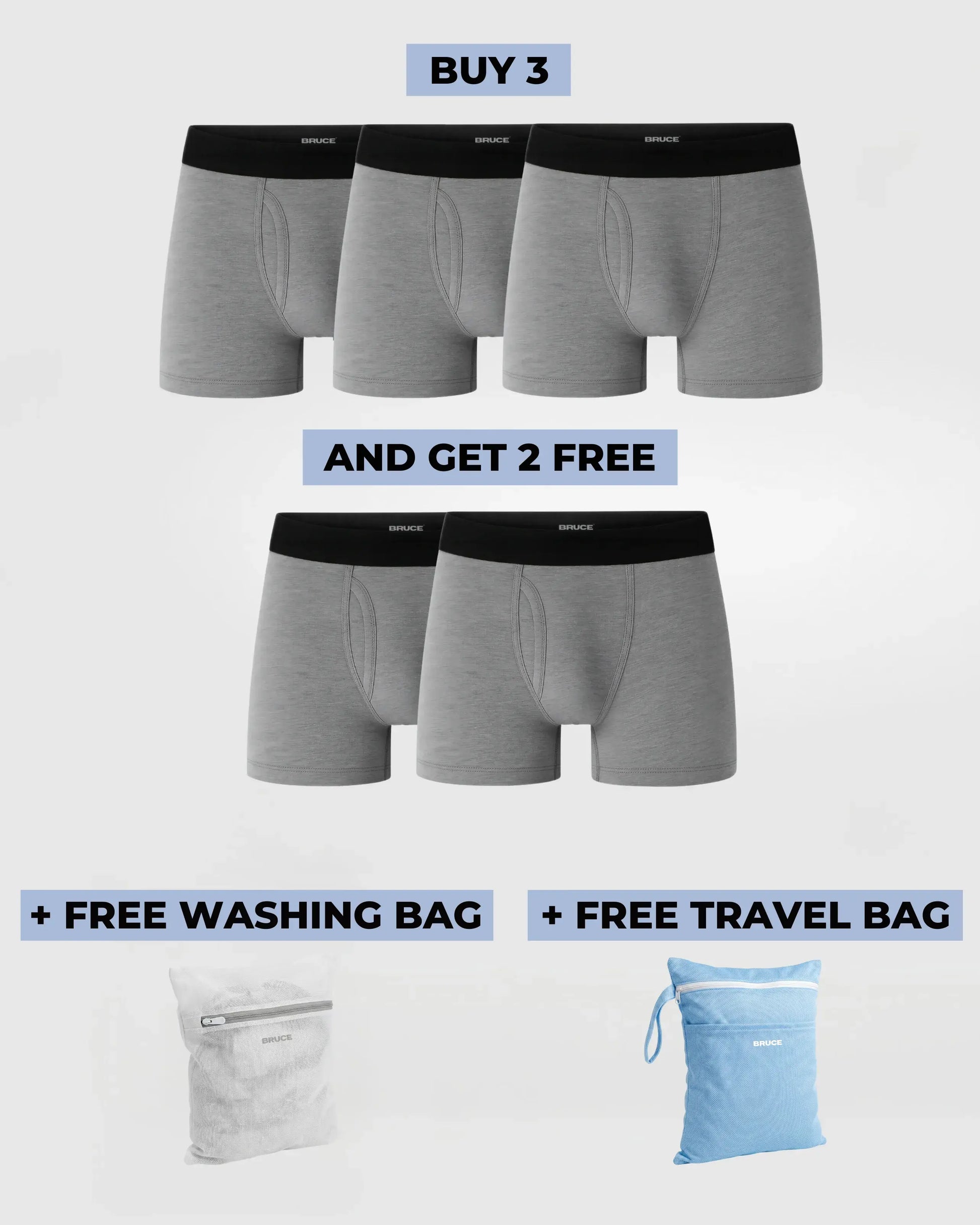 BRUCE© Leakproof Boxers (3+2 FREE)