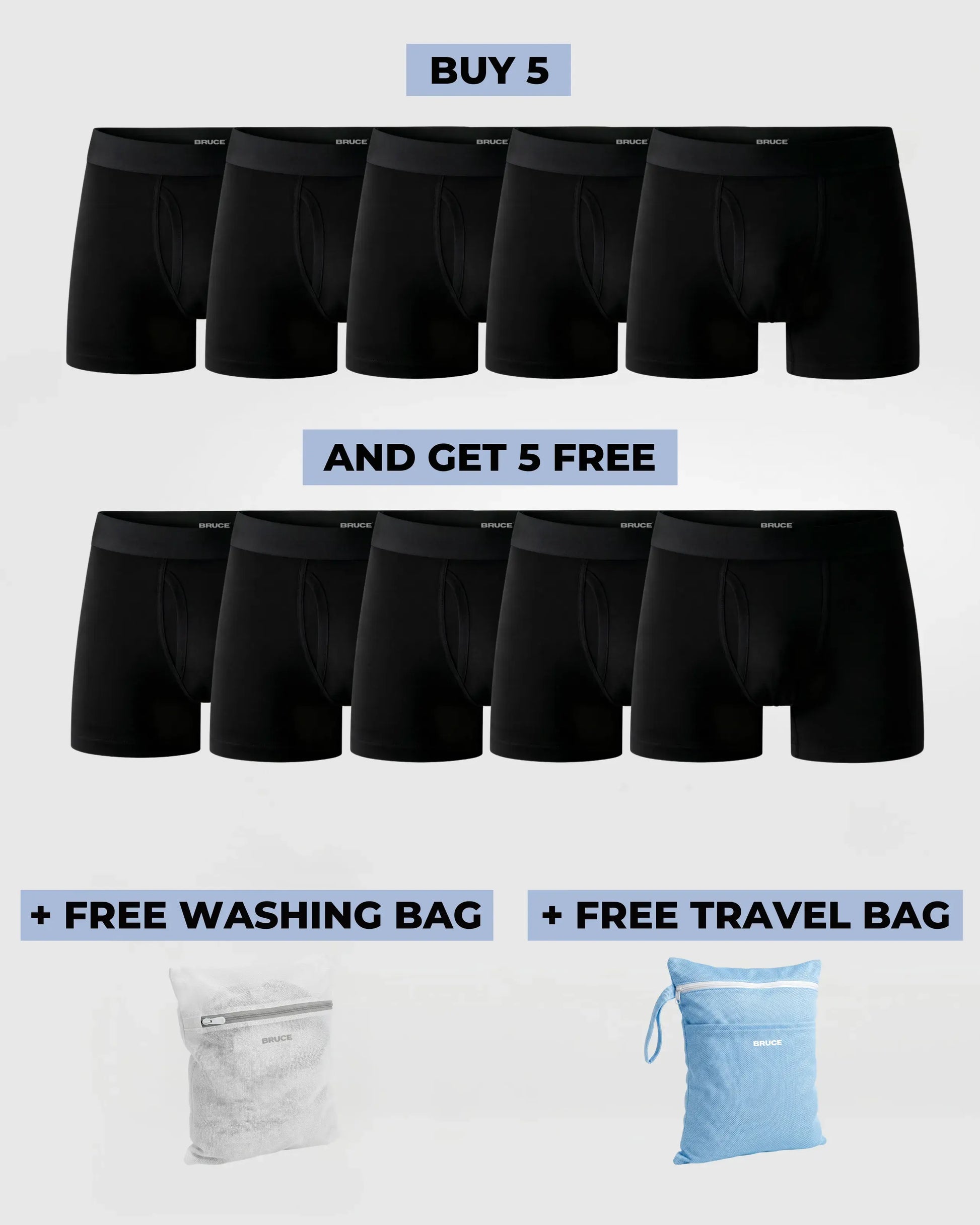 BRUCE© Leakproof Boxers (5+5 FREE)