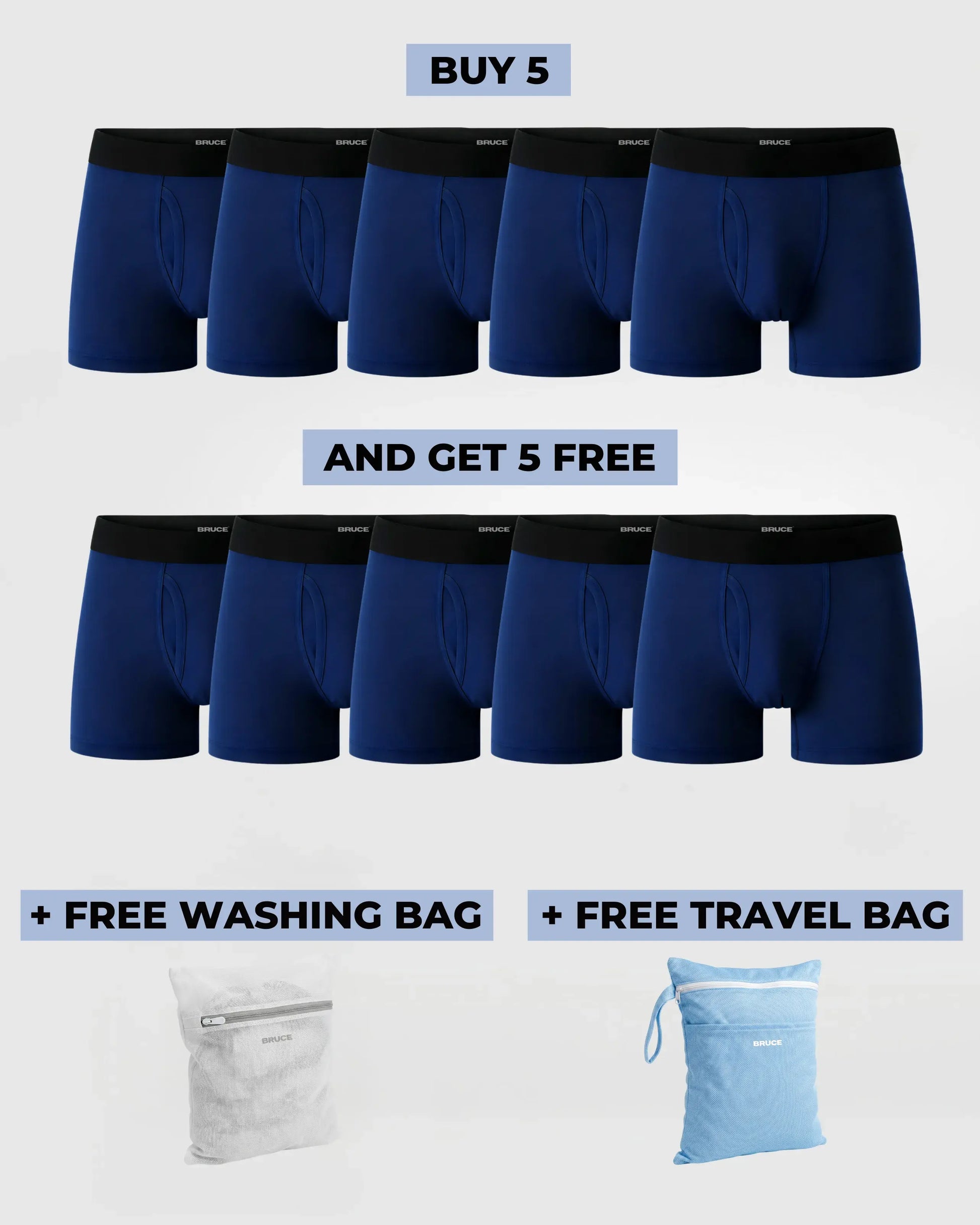 BRUCE© Leakproof Boxers (5+5 FREE)