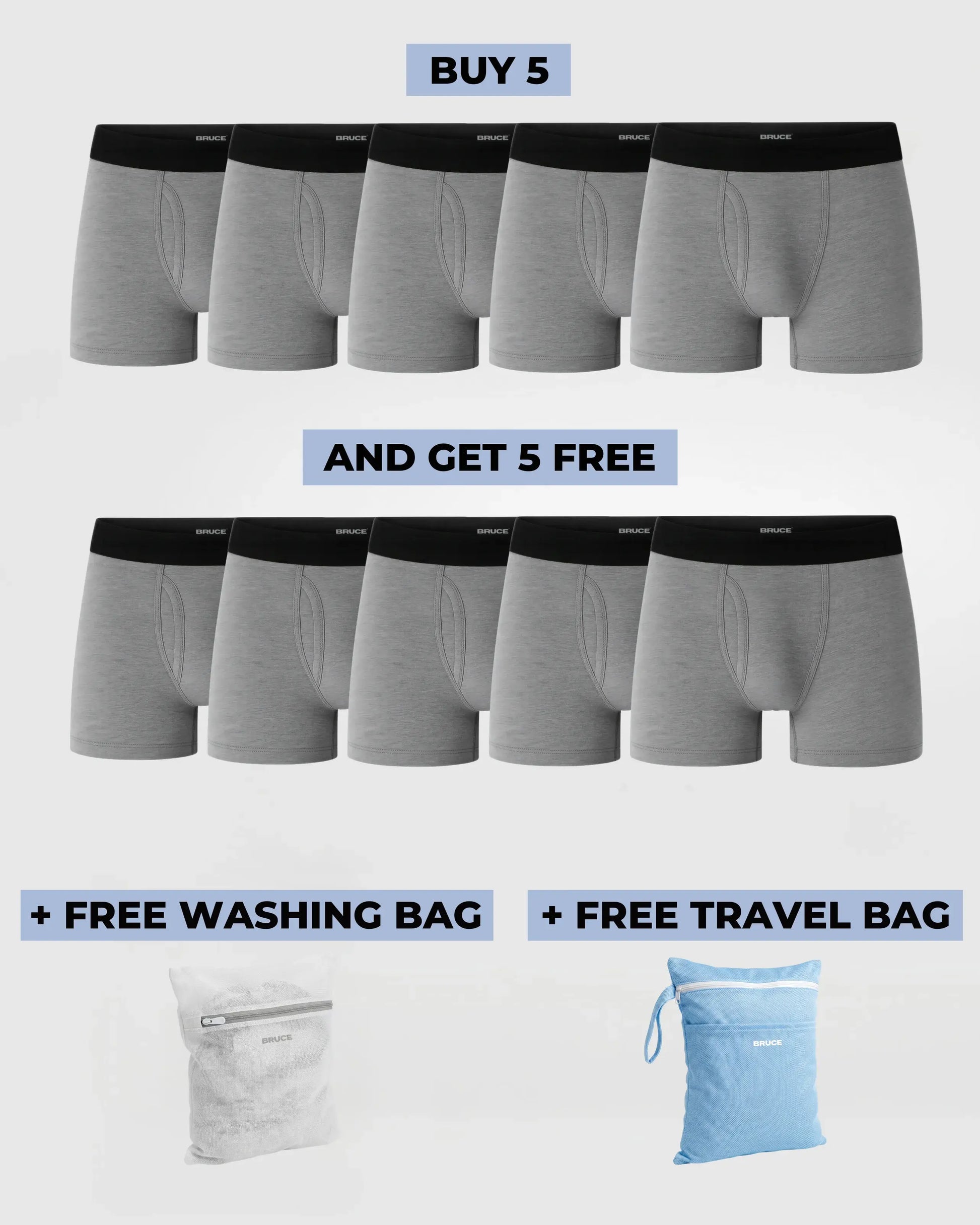 BRUCE© Leakproof Boxers (5+5 FREE)